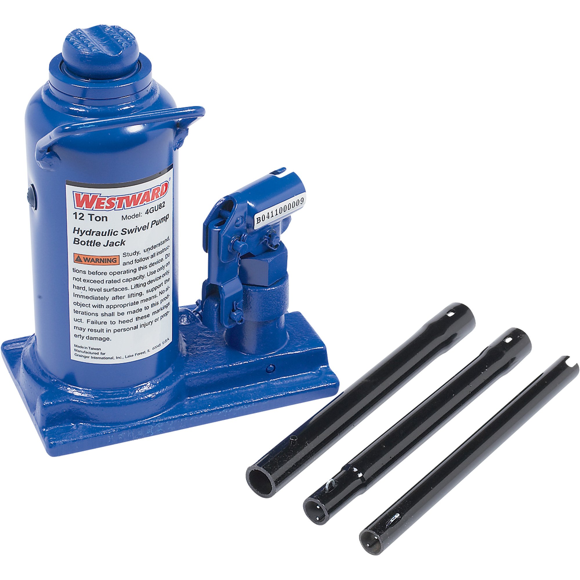 IIT Hydraulic Bottle Jack — 12Ton, Model 4GU82 Northern Tool